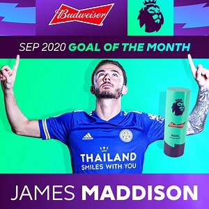 A certified 𝙗𝙖𝙣𝙜𝙚𝙧 🔥 James Maddison's stunner 🆚 Man City wins the September Budweiser Football Goal of the Month | Premier League