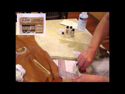 Leather Refinish and Restore, Blend It On Complete Leather Repair Kit Demonstration / Leather Jacket