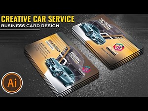 Car Service Business Card Design | Creative Car Business Card Design | Adobe Illustrator Tutorial