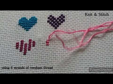 Hand Embroidery: Create an Easy Heart with Cross Stitch - Pattern 4