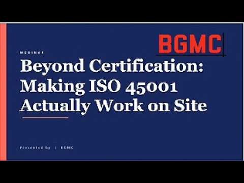 Beyond Certification: Making ISO 45001 Work in the Real World