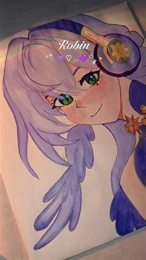 Robin drawing tutorial//anime character #art #artisticchannel