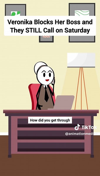Veronika Blocks Her Boss and They STILL Call on Saturday. #therealveronika #animation #animationmedia #fblifestyle #workboundaries #dayoffvibes #weekendmode #officecomedy #corporatelife #worklifebalance #funnyofficemoments #sayingno #bossdrama