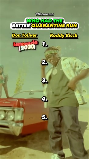 Don Toliver VS Roddy Ricch Quarantine Run