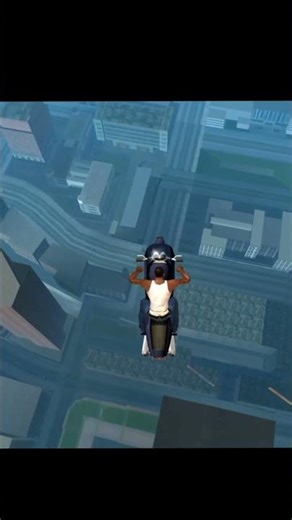 CJ jump out of bicycle the highest point in GTA #jump #gta #funny #cj