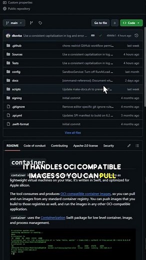 container: Run Linux containers natively on your Mac #GitHubTrending #github #devtools
