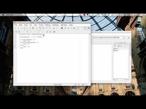 Example of MATLAB functions: Algebra and calculus