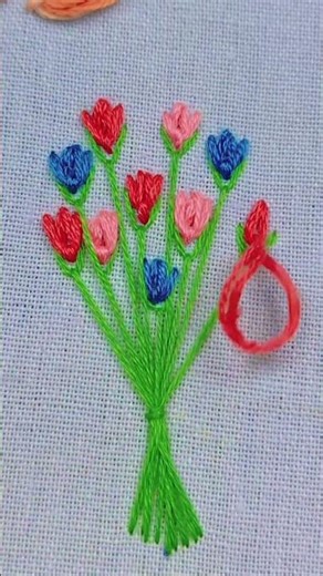 How to Embroider a Tiny Bouquet for Beginners | Easy & Beautiful