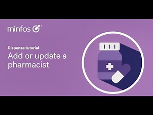 Add or update a pharmacist in Minfos