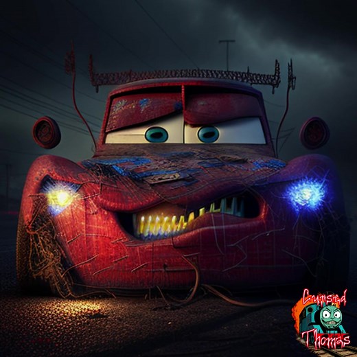 Creepy McQueen: Cursed Cars and Creepy Thomas Tank | Scary Lightning McQueen