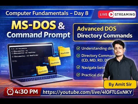 Computer Fundamentals - Day 8|| MS-DOS Command Prompt || WiZARD TECH Computer Academy