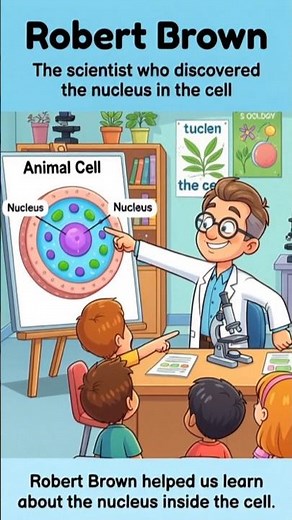 ROBERT BROWN | Discovered Under His Microscope 🔬🧫 #biology #science