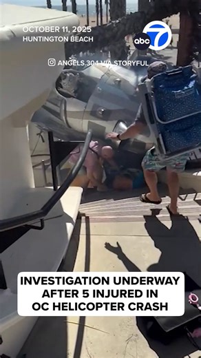 New video shows the chaos that followed the crash as bystanders, holding beach chairs and gear, rushed to help the victims. | ABC7