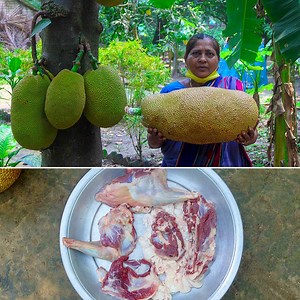 520K views · 21K reactions | Jackfruit Mutton Cooking for Kids | Village Food Life | Facebook