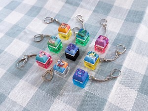 Poke Series 1 - Light up Clicky Keycap Keychain (blue Clicky Switches) - Etsy