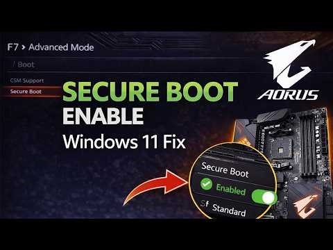 Enable Secure Boot B550 AORUS ELITE AX V2 | Windows 11 Fix