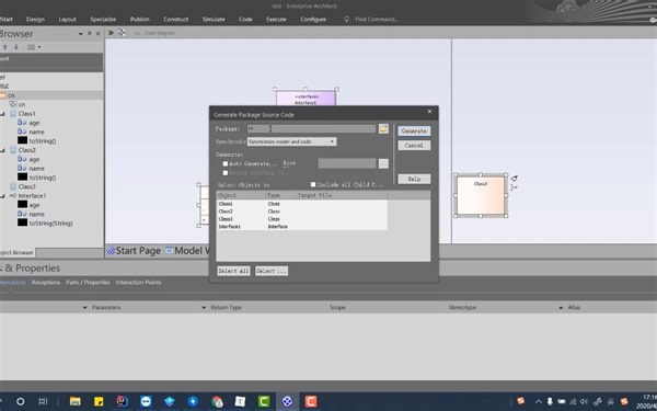 1.4 uml生成代码（正向工程)