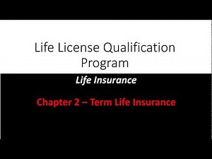 LLQP - Life Insurance Module - Ch2 Part 1