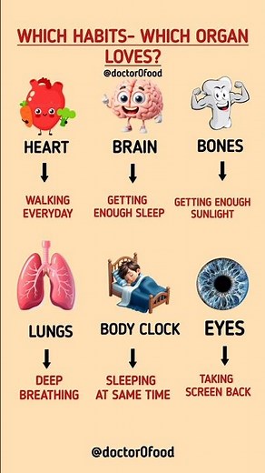 Which Habits Strengthen Which Organs? Healthy Habits Your Body Loves! #healthylifestyle #healthtips