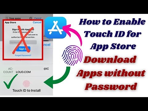 how to enable touch id for app store purchases or How to download apps without a password