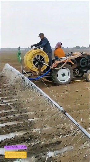 Rolling Out Relief: How a Tractor-Powered Sprinkler System Transforms Dry Fields Overnight