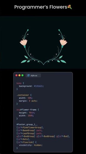 Programmer’s Flowers 🌸 | CSS Animation