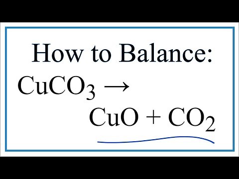 Equation for Decomposition of CuCO3 : Copper (II) Carbonate