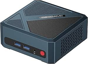 BOSGAME P5 Mini PC with AMD Ryzen 7 6800H (up to 4.7GHz), 32GB DDR5 RAM 512GB NVMe SSD, Quad 4K Display Win 11 Pro Desktop Computer with USB4/HDMI, 2.5G LAN, Wi-Fi 6E/BT 5.2