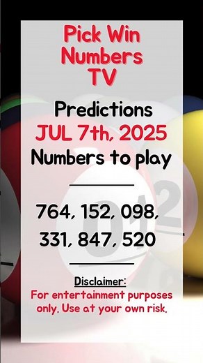 Cash 3 & Pick 3 Lucky Numbers for July 7th, 2024 | Today's Winning Predictions!