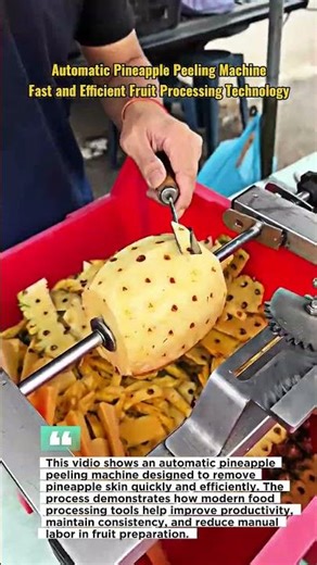 Automatic Pineapple Peeling Machine – Fast and Efficient Fruit Processing Technology