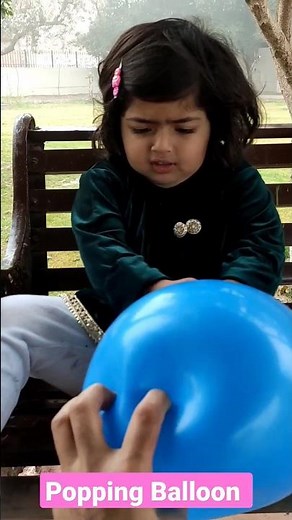 Baby Crying after balloon pops #shortvideo #ytshorts #shorts #cute #pop #balloon #pop