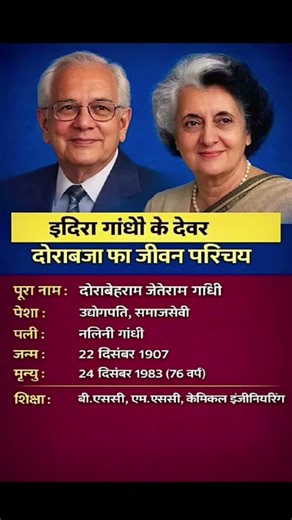 इंदिरा गांधी के देवर दौराबजा गांधी का जीवन परिचय ❗ biography #ytshorts #gk #politics