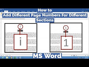 How to Add Different Page Numbers For Different Sections in MS Word | Different Page Numbers