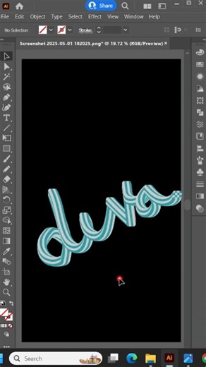 Smooth Text Transition in Adobe Illustrator | Creative Typography Effect Tutorial. #shortsfeed #reel