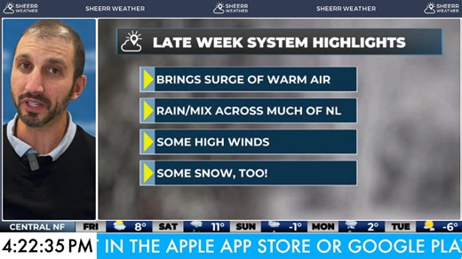 EVENING FORECAST | DECEMBER 18, 2025 The next system in our seemingly never-ending train arrives later tonight and brings UNSEASONABLY warm air to NL for the better part of 48 hours. I break it all down in tonight's forecast! Have a great night! Meteorologist Eddie Sheerr -- This forecast is sponsored by Twin Ponds Wilderness Lodge located in Glenwood, Newfoundland and Labrador. Twin Ponds Wilderness Lodge now has a brand-new 224-person event space—perfect for corporate functions, retreats, and 