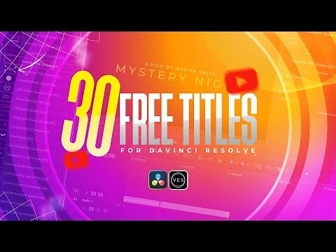 30 Free Titles for Davinci Resolve