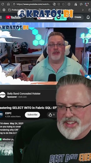 Big Day! Someone stole one of my videos. How flattering. #microsoftfabric