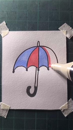 easy umbrella drawing tutorial
