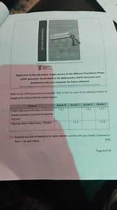 Refer to the CAPS document and indicate 'YES' or 'NO' for each ... | Filo