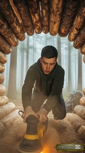 “One Man Survival: Building a Cozy Log Cabin in the Wild ! bushcraftsurvival