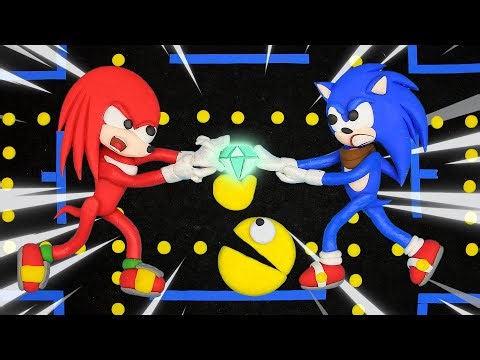 Pacman Stop Motion ASMR ⚔️ Sonic vs Knuckles – The Ultimate Battle 4K
