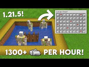Minecraft 1.21 Easy IRON Farm Tutorial - 1300+ Per Hour