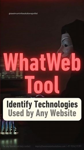 WhatWeb Tool Identify Technologies Used by Any Website #ethicalhacking #infosec #kalilinux