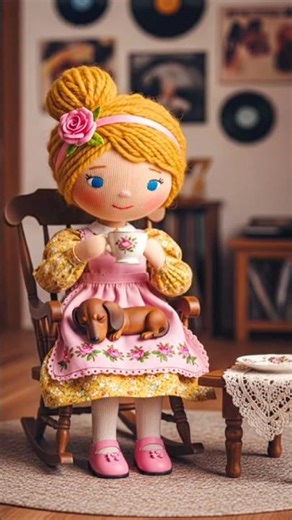 Pretty vintage doll animated #DreamScreenAI #cute #friends