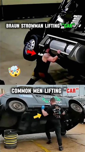 STRONG MAN VS COMMON MAN CAR LIFTING 🥶#viralvideo