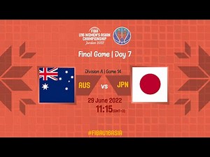 FINAL: Australia v Japan | Full Basketball Game | FIBA U16 Women's Asian Championship 2022 | Div. A