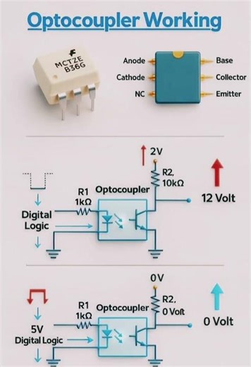 Optocoupler working principle#electronics
