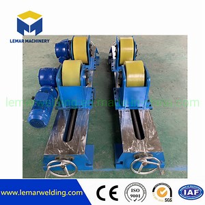 [Hot Item] 5 Ton Screw Adjusting Pipe Roller Rotator for Cylinder Tank Vessel Turning