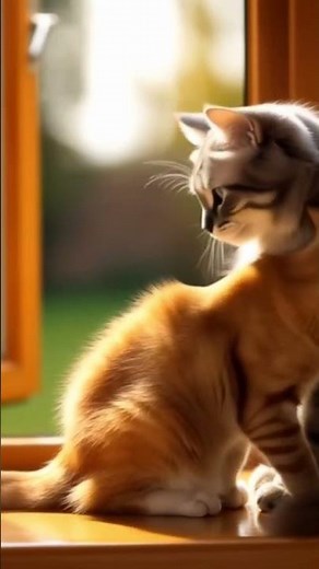 "Two Cute Cats Hugging – Pure Love Moment"#CuteCats #CatHug #CatLove #KawaiiCats #AnimalMoments