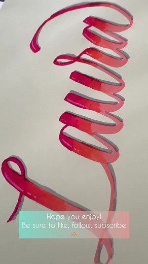 Easy Gradient Lettering Tutorial Using Watercolor Pens